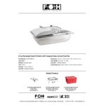 Smart Buffet Ware Smart W by Front of the House 8.5 Qt. Rectangle Induction Chafer with Tempered Glass Lid and Stainless Steel Food Pan BCH013MSS18