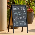 Choice A-Frame Chalkboard Sidewalk Sign - Black Wood - 25 Choice A-Frame Chalkboard Sidewalk Sign - Black Wood - 25