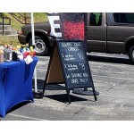 Choice A-Frame Chalkboard Sidewalk Sign - Black Wood - 25 Choice A-Frame Chalkboard Sidewalk Sign - Black Wood - 25