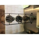 Cal-Mil 1583-13 Soho Black 3-Cylinder Vertical Flatware / Condiment Display