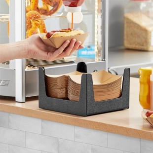 Choice Black Countertop Paper Food Tray Organizer Choice Black Countertop Paper Food Tray Organizer