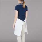 Chef Revival White Poly-Cotton Customizable Bib Apron with 1 Pocket - 38