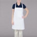 Chef Revival White Poly-Cotton Customizable Bib Apron with 1 Pocket - 38