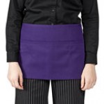 Uncommon Chef 3067 Brown Customizable Waist Apron with 3 Pockets - 11 Uncommon Chef 3067 Brown Customizable Waist Apron with 3 Pockets - 11