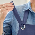 Acopa Ashville Ocean Linen Adjustable Bib Apron with 2 Pockets - 34