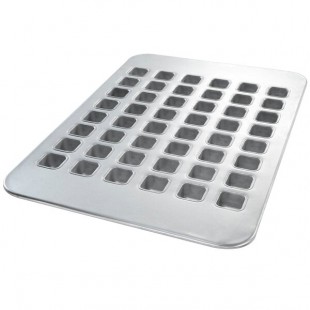 Chicago Metallic 42865 48 Cup 2.2 oz. Glazed Aluminized Steel Specialty Brownie Bite Pan - 17 7/8 Chicago Metallic 42865 48 Cup 2.2 oz. Glazed Aluminized Steel Specialty Brownie Bite Pan - 17 7/8