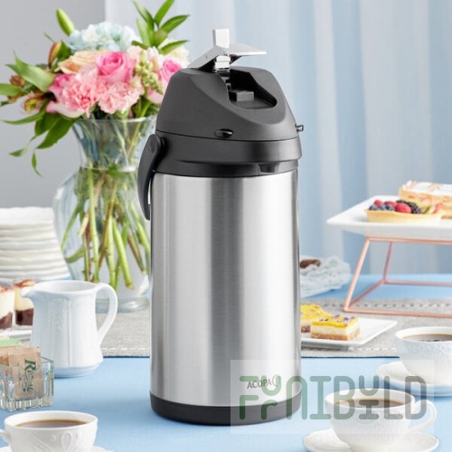 Acopa 4 Liter Stainless Steel Lined Airpot with Metal Lever