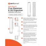 ServSense Wall-Mount Stainless Steel 12 - 24 oz. Lid Organizer