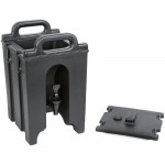 Cambro 100LCD110 Camtainer® 1.5 Gallon Black Insulated Beverage Dispenser