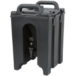 Cambro 100LCD110 Camtainer® 1.5 Gallon Black Insulated Beverage Dispenser