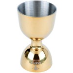 Barfly® M37006GD 1 oz. & 2 oz. Gold-Plated Heavy-Duty Straight Rim Bell Jigger