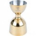 Barfly® M37006GD 1 oz. & 2 oz. Gold-Plated Heavy-Duty Straight Rim Bell Jigger
