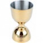 Barfly® M37006GD 1 oz. & 2 oz. Gold-Plated Heavy-Duty Straight Rim Bell Jigger