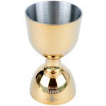 Barfly® M37006GD 1 oz. & 2 oz. Gold-Plated Heavy-Duty Straight Rim Bell Jigger