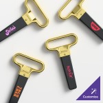 Franmara 2126 Ahh Super! Brass-Plated Two-Prong Customizable Cork Extractor with Black Sheath