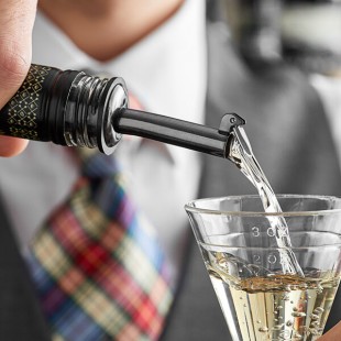 Acopa Black Liquor Pourer with Flip Cap - 12/Pack