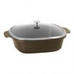 Spring USA Motif Cook & Serve 4 Qt. Titanium Non-Stick Square Roaster with Cover 8268-8/28