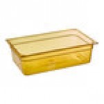 Carlisle 10402B13 StorPlus Full Size Amber High Heat Plastic Food Pan - 6