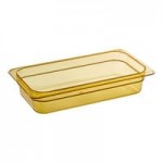 Carlisle 10402B13 StorPlus Full Size Amber High Heat Plastic Food Pan - 6
