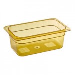 Carlisle 10402B13 StorPlus Full Size Amber High Heat Plastic Food Pan - 6