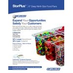 Carlisle 3068807 StorPlus 1/9 Size Clear Polycarbonate Food Pan - 6