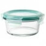 OXO Good Grips SmartSeal 2 Cup Clear Round Glass Container with Leakproof Snap-On Lid