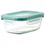 OXO Good Grips SmartSeal 2 Cup Clear Round Glass Container with Leakproof Snap-On Lid