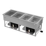 Vollrath FC-HCF-04208 Four Well Modular Drop-In Hot / Cold / Freeze Food Well with Manual Manifold Drain - 120/208-240V