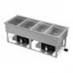 Vollrath FC-HCF-04208 Four Well Modular Drop-In Hot / Cold / Freeze Food Well with Manual Manifold Drain - 120/208-240V