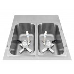 Spaceman 6235-C Gravity-Fed Dual Flavor Twin Twist Countertop Soft Serve Ice Cream Machine with 2 Hoppers and 3 Dispensers - 208-230V Spaceman 6235-C Gravity-Fed Dual Flavor Twin Twist Countertop Soft Serve Ice Cream Machine with 2 Hoppers and 3 Dispensers - 208-230V