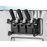 Spaceman 6235-C Gravity-Fed Dual Flavor Twin Twist Countertop Soft Serve Ice Cream Machine with 2 Hoppers and 3 Dispensers - 208-230V Spaceman 6235-C Gravity-Fed Dual Flavor Twin Twist Countertop Soft Serve Ice Cream Machine with 2 Hoppers and 3 Dispensers - 208-230V