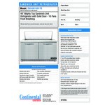 Continental Refrigerator SW48N18M-FB 48