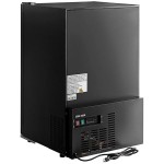 Avantco CRM-7-HC Black Countertop Display Refrigerator with Swing Door - 4.1 Cu. Ft.