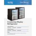 Avantco CRM-7-HC Black Countertop Display Refrigerator with Swing Door - 4.1 Cu. Ft.