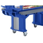 Cambro VBRLHD5186 Navy Blue 5' Versa Food / Salad Bar with Heavy-Duty Casters - Low Height
