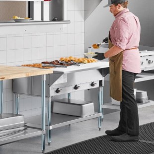 ServIt GST-3WE-NG Three Pan Open Well Natural Gas Steam Table with Undershelf - 10,500 BTU ServIt GST-3WE-NG Three Pan Open Well Natural Gas Steam Table with Undershelf - 10,500 BTU