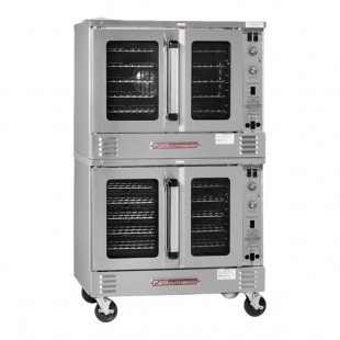Southbend PCG100S/SD-PRO Platinum Pro Series 5-Shelf Double Deck Full Size Standard Liquid Propane Convection Oven with Temperature Probes - 100,000 BTU