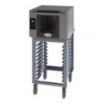 Cadco Bakerlux Station BLS-4HLD-2 Double Stacked 4-Shelf Half Size Heavy-Duty Digital Countertop Convection Ovens with LED Control Panels and Stand - 208-240V Cadco Bakerlux Station BLS-4HLD-2 Double Stacked 4-Shelf Half Size Heavy-Duty Digital Countertop Convection Ovens with LED Control Panels and Stand - 208-240V