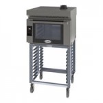Cadco Bakerlux Station BLS-4HLD-2 Double Stacked 4-Shelf Half Size Heavy-Duty Digital Countertop Convection Ovens with LED Control Panels and Stand - 208-240V Cadco Bakerlux Station BLS-4HLD-2 Double Stacked 4-Shelf Half Size Heavy-Duty Digital Countertop Convection Ovens with LED Control Panels and Stand - 208-240V