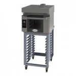 Cadco Bakerlux Station BLS-4HLD-2 Double Stacked 4-Shelf Half Size Heavy-Duty Digital Countertop Convection Ovens with LED Control Panels and Stand - 208-240V Cadco Bakerlux Station BLS-4HLD-2 Double Stacked 4-Shelf Half Size Heavy-Duty Digital Countertop Convection Ovens with LED Control Panels and Stand - 208-240V