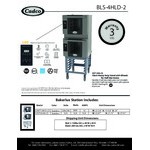 Cadco Bakerlux Station BLS-4HLD-2 Double Stacked 4-Shelf Half Size Heavy-Duty Digital Countertop Convection Ovens with LED Control Panels and Stand - 208-240V Cadco Bakerlux Station BLS-4HLD-2 Double Stacked 4-Shelf Half Size Heavy-Duty Digital Countertop Convection Ovens with LED Control Panels and Stand - 208-240V