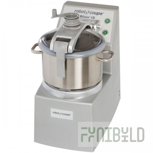 Robot Coupe BLIXER15 2-Speed 16 Qt. / 15 Liter Stainless Steel Batch Bowl Food Processor - 240V, 3 Phase, 4 1/2 hp