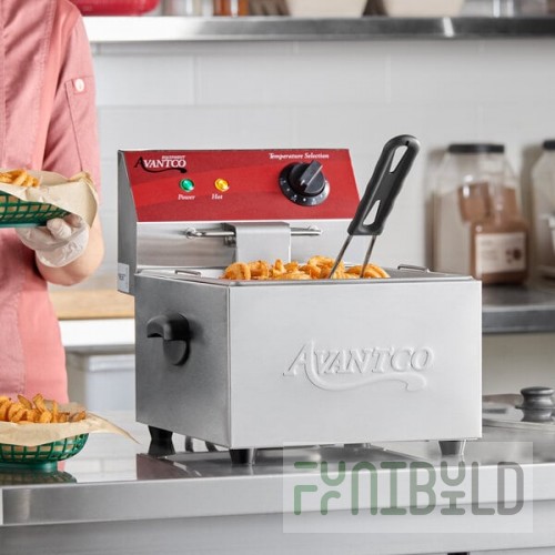 Avantco F100 10 lb. Electric Countertop Fryer - 120V, 1750W