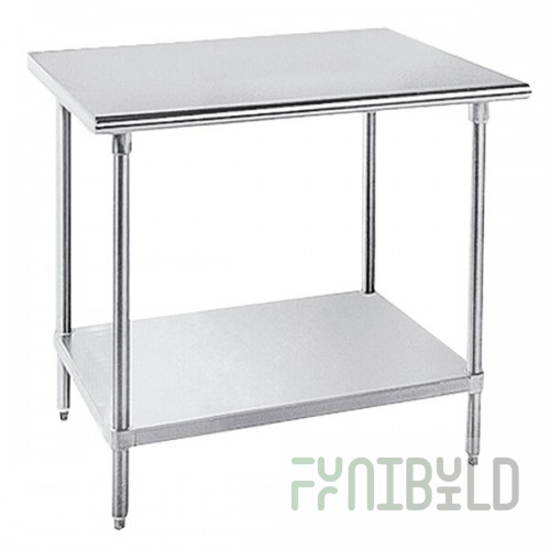 Advance Tabco MSLAG-364-X 16 Gauge Stainless Steel Work Table with Undershelf - 36