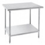 Advance Tabco MSLAG-364-X 16 Gauge Stainless Steel Work Table with Undershelf - 36