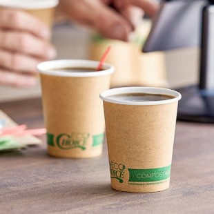 EcoChoice 8 oz. Tall Kraft Compostable Paper Hot Cup - 1,000/Case EcoChoice 8 oz. Tall Kraft Compostable Paper Hot Cup - 1,000/Case