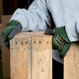 Cordova Monarch Soft Green Engineered Fiber Cut Resistant Gloves with Black Polyurethane Palm Coating - Extra Large Cordova Monarch Soft Green Engineered Fiber Cut Resistant Gloves with Black Polyurethane Palm Coating - Extra Large