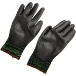 Cordova Monarch Soft Green Engineered Fiber Cut Resistant Gloves with Black Polyurethane Palm Coating - Extra Large