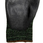 Cordova Monarch Soft Green Engineered Fiber Cut Resistant Gloves with Black Polyurethane Palm Coating - Extra Large