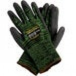 Cordova Monarch Soft Green Engineered Fiber Cut Resistant Gloves with Black Polyurethane Palm Coating - Extra Large